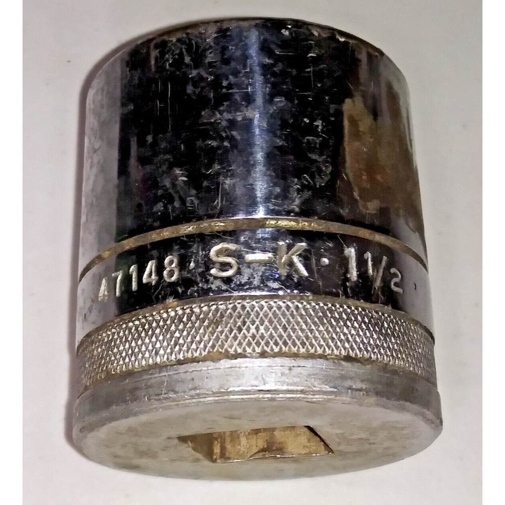 Vintage S-K  47148  1-1/2in  3/4in  Drive Socket  12 Point  Made In USA S-K Tool